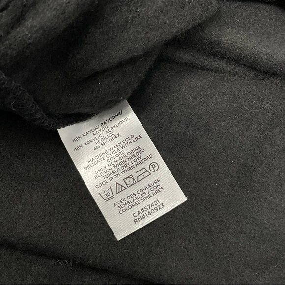 Lou‎ & Grey by Loft Signaturesoft Black Long Sleeve Cowl Neck Size Medium H17 - Picture 5 of 5